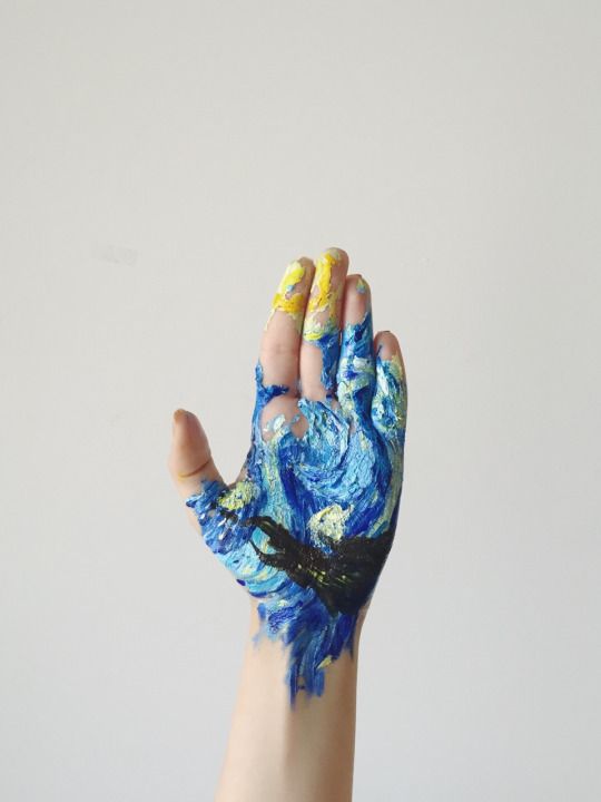 540x720 Hand Paintings Art Bright Colors Body Art Art - Hand Painting