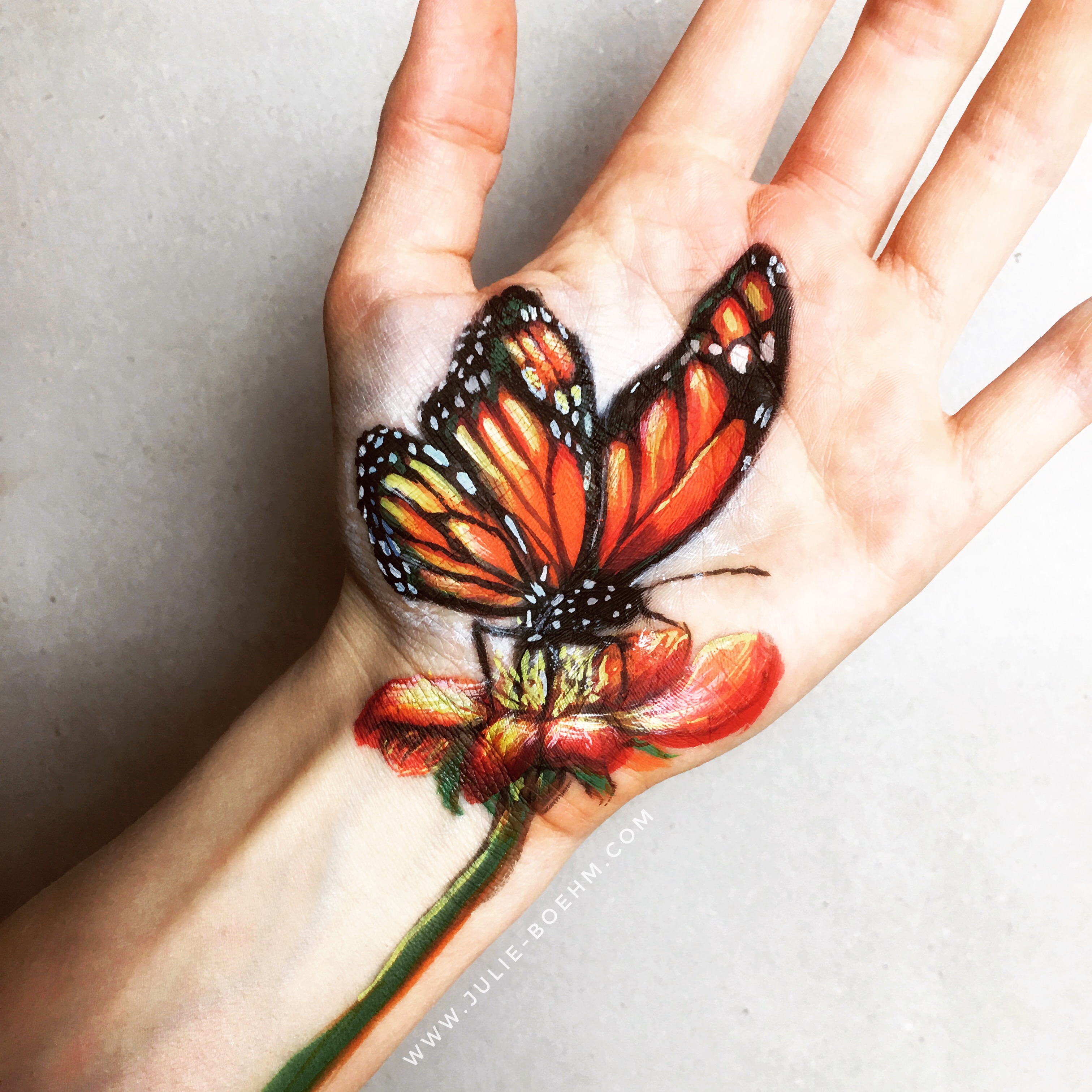 3023x3023 Butterfly Handpainting Julie Boehm Art - Hand Painting
