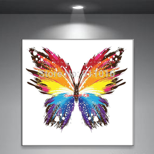 640x640 Handmade Abstract Butterfly Picture Home Decor Oil Painting - Handmade Painting