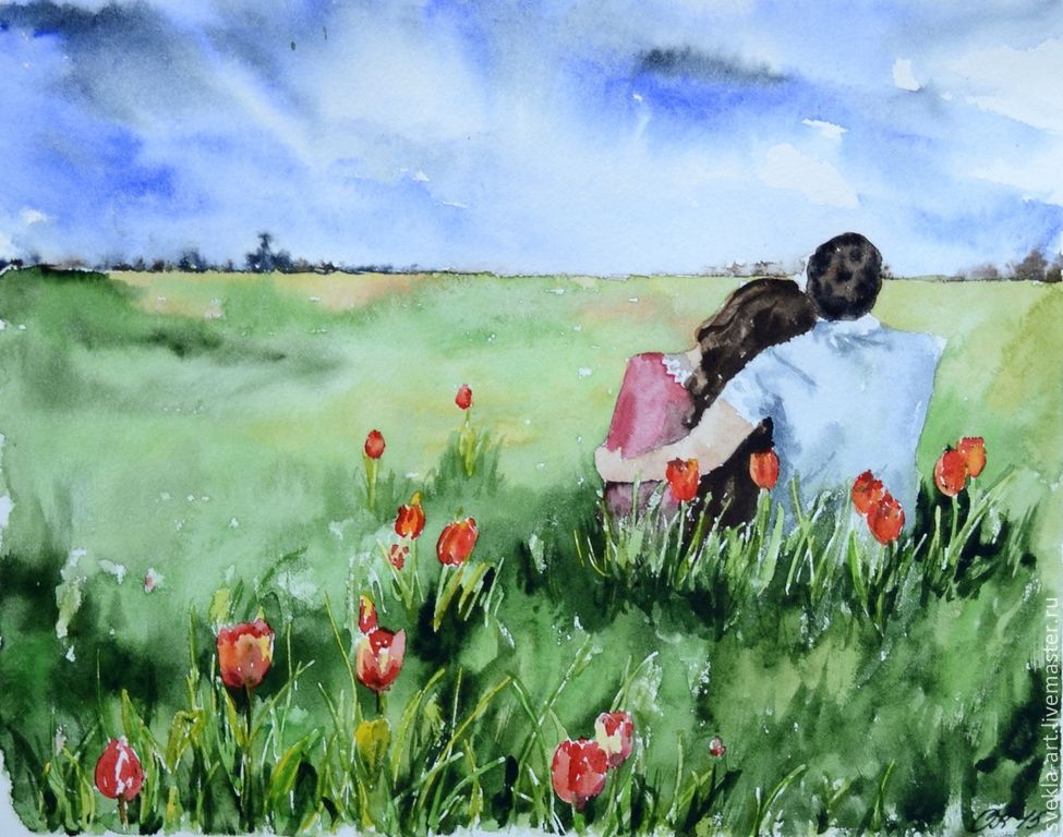 975x768 Watercolor Art Romance Shop Online On Livemaster With Shipping - Handmade Paper For Watercolor Painting
