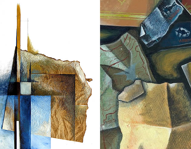 630x493 How To Make Your Art Project Exciting Creative Mixed Media - Handmade Paper Painting