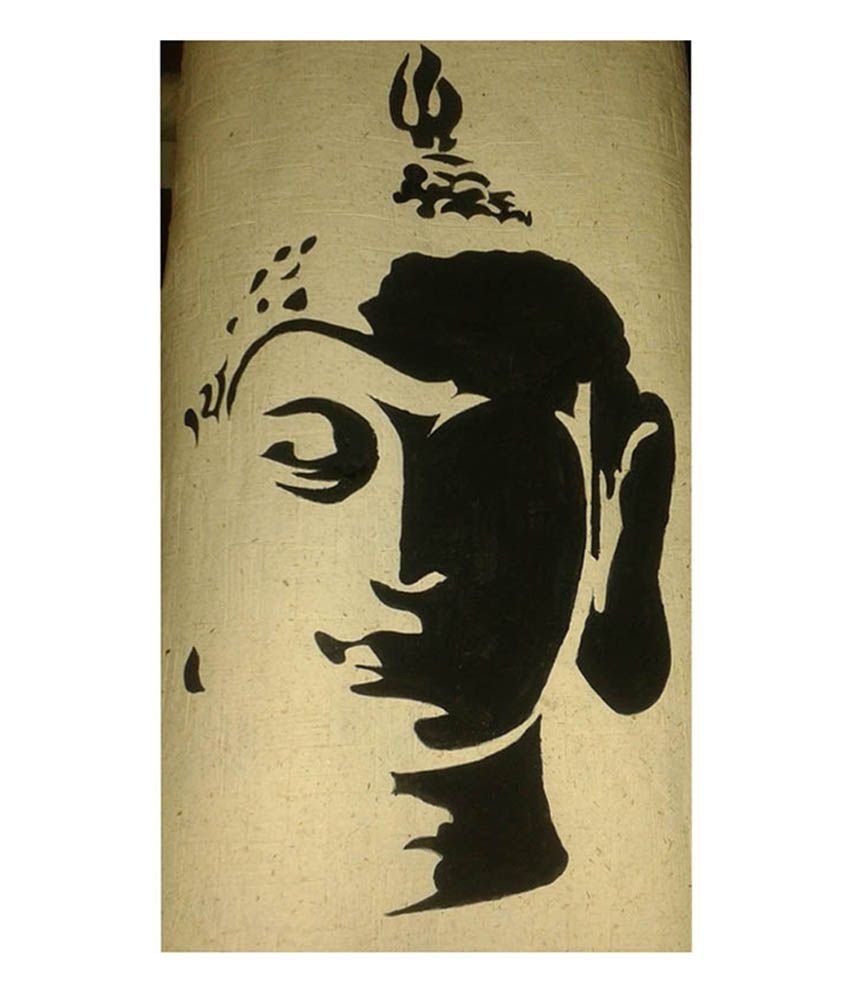 850x995 Kreative Minds Buddha Painting Face Black On Handmade Paper Buy - Handmade Paper Painting