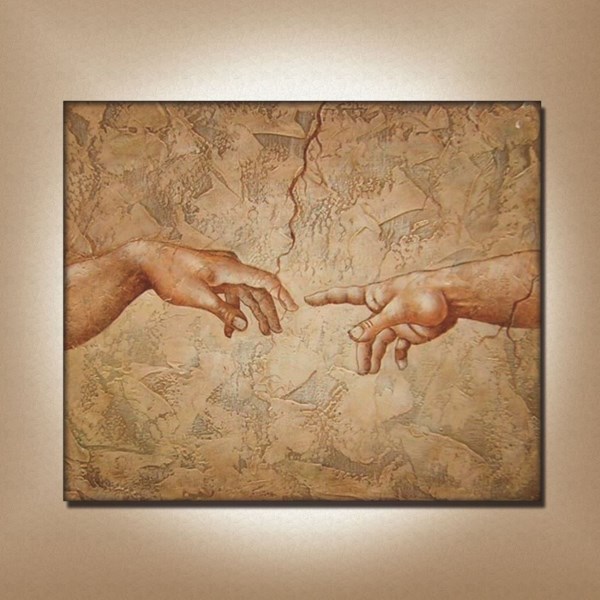 600x600 Huge - Hands Almost Touching Painting