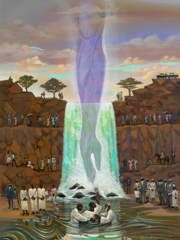 600x800 Handshake From God Roederick Vines - Handshake Painting