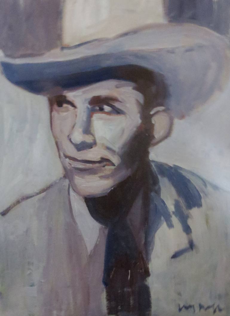 770x1058 Saatchi Art Portrait Of Hank Williams Painting By Gerald Ross - Hank Williams Painting