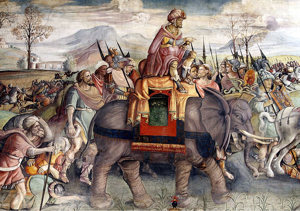 1024x720 Hollywood And History Hannibal (1959) Classical Studies - Hannibal Crossing The Alps Painting