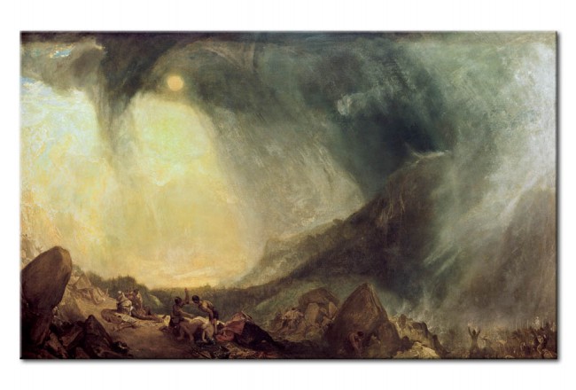 650x440 Painting Reproduction Snow Storm Hannibal And His Army Crossing - Hannibal Crossing The Alps Painting