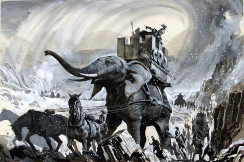 500x333 Hannibal Elephant Tumblr - Hannibal Crossing The Alps Painting