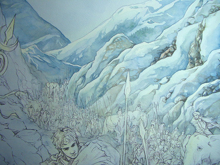 850x638 Second Punic War Jenny Dolfen Art Page 2 - Hannibal Crossing The Alps Painting