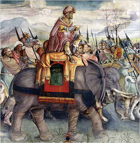 550x560 Hannibal's Oath The Life And Wars Of Rome's Greatest Enemy - Hannibal Crossing The Alps Painting