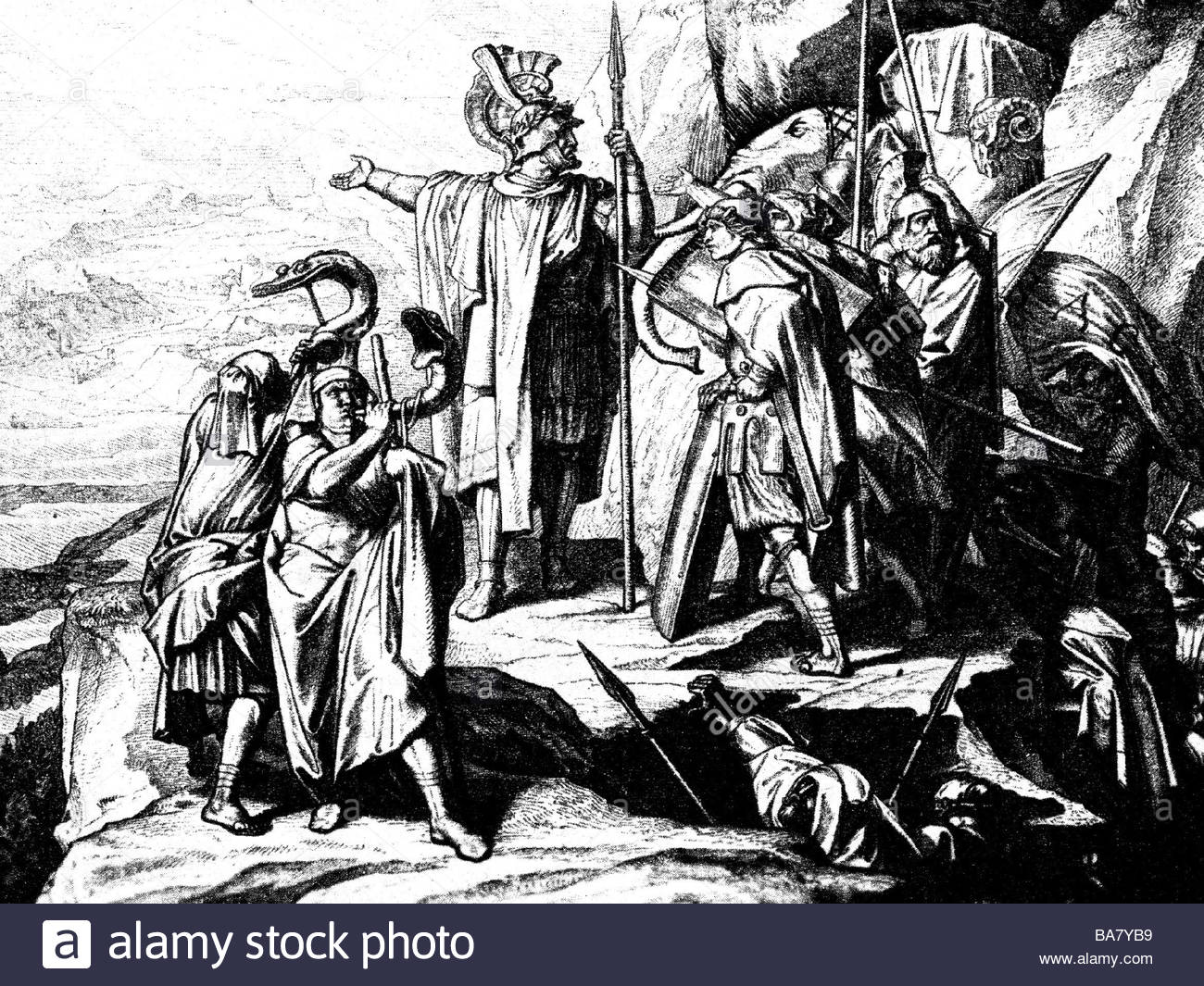 1300x1065 Hannibal, 247 - Hannibal Crossing The Alps Painting