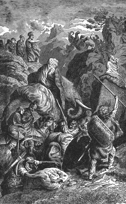 500x809 Hannibal Center For Online Judaic Studies - Hannibal Crossing The Alps Painting