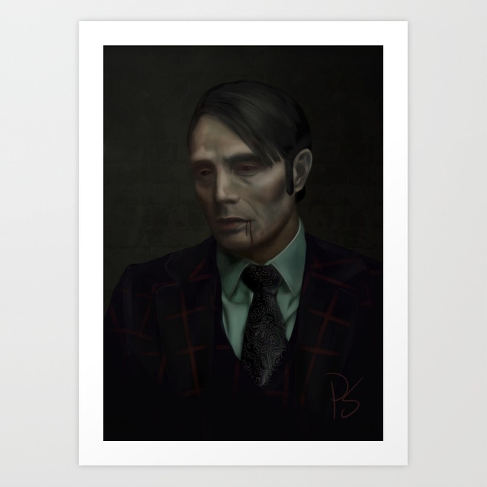 700x700 Hannibal Lecter Art Print By Philipsandstrom Society6 - Hannibal Lecter Painting