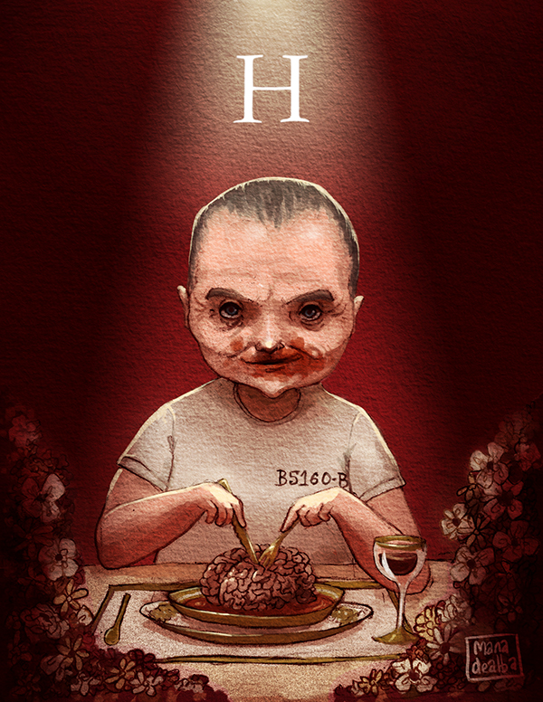 600x776 Hannibal Lecter On Behance - Hannibal Lecter Painting