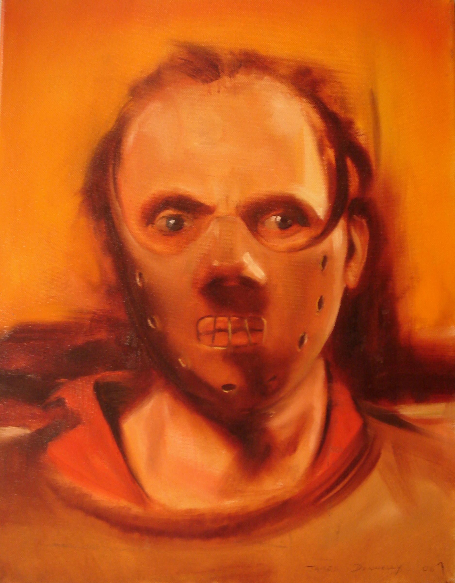 1876x2406 Hannibal Lecter', Oil On Canvas, E575 Art Gallery Dublin Balla Ban - Hannibal Lecter Painting