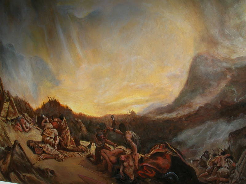 800x598 Hannibal And His Army Crossing The Alps By David Aldus (Just Sold - Hannibal Painting