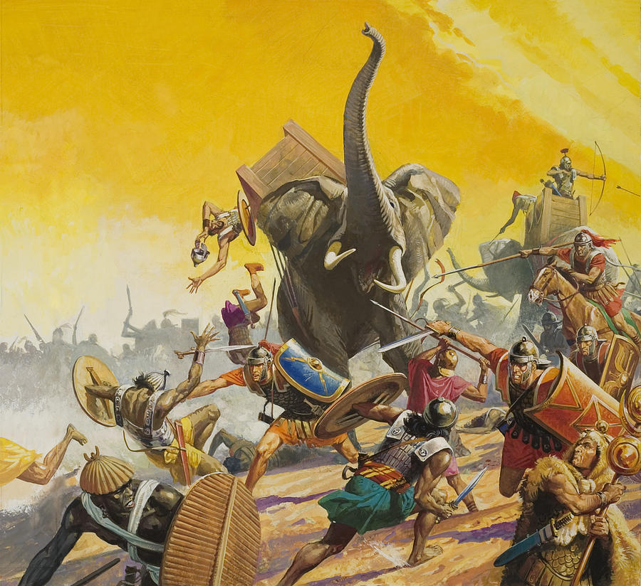 900x824 Hannibal And Scipio Painting By Severino Baraldi - Hannibal Painting