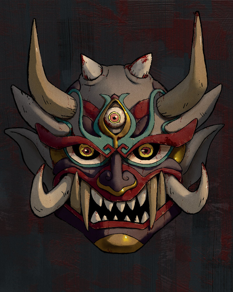 799x999 Hannya Mask Paint Up By Balloonwatch - Hannya Mask Painting