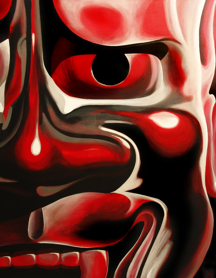700x900 Hannya Painting By Josh Nelson - Hannya Mask Painting