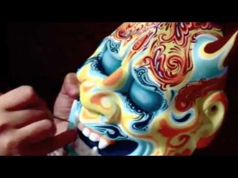 480x360 Happy Hannya - Hannya Mask Painting
