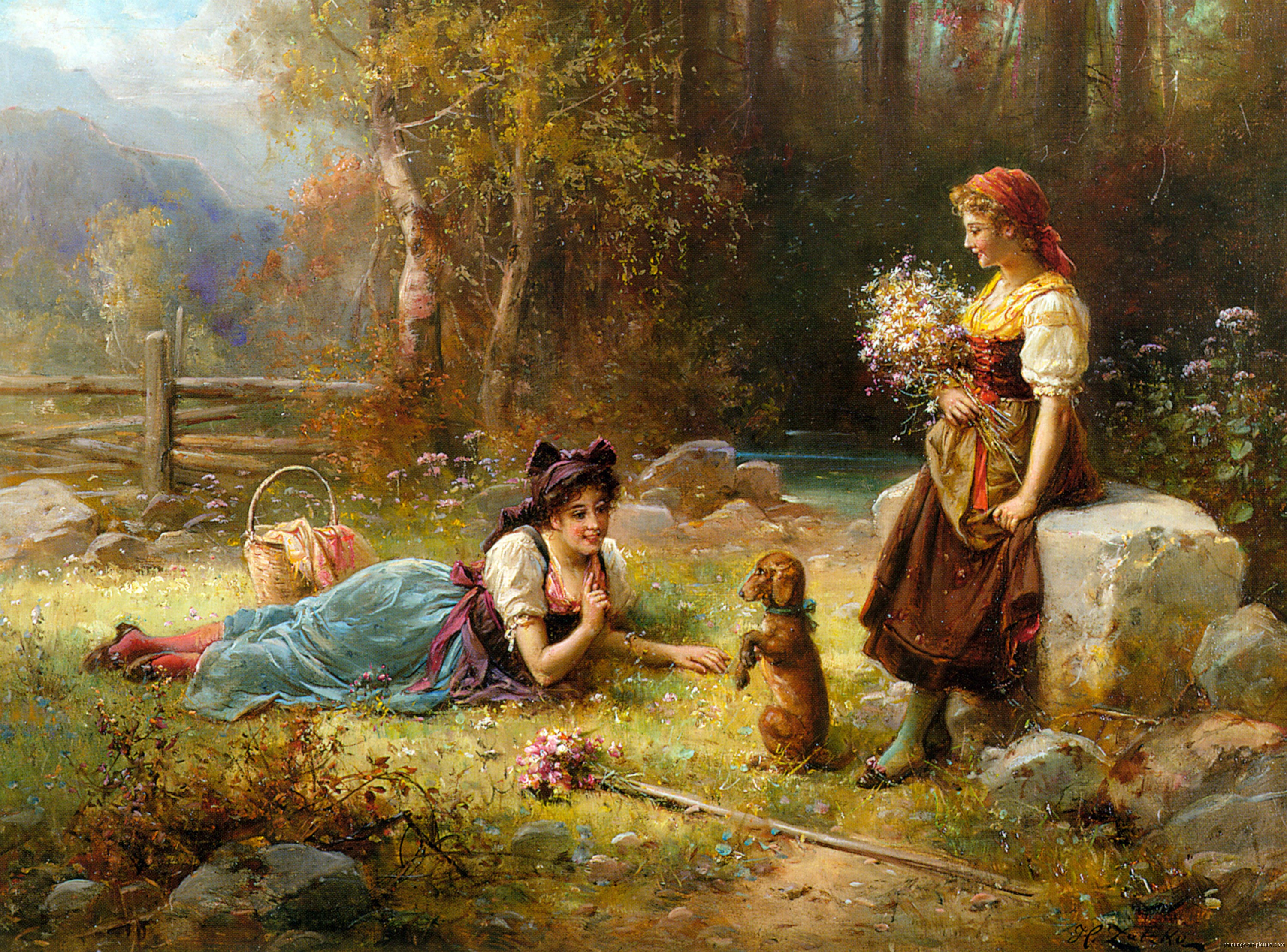 3000x2220 Hans Zatzka Paintings, Art, Painting, Pictures, 289 - Hans Painting