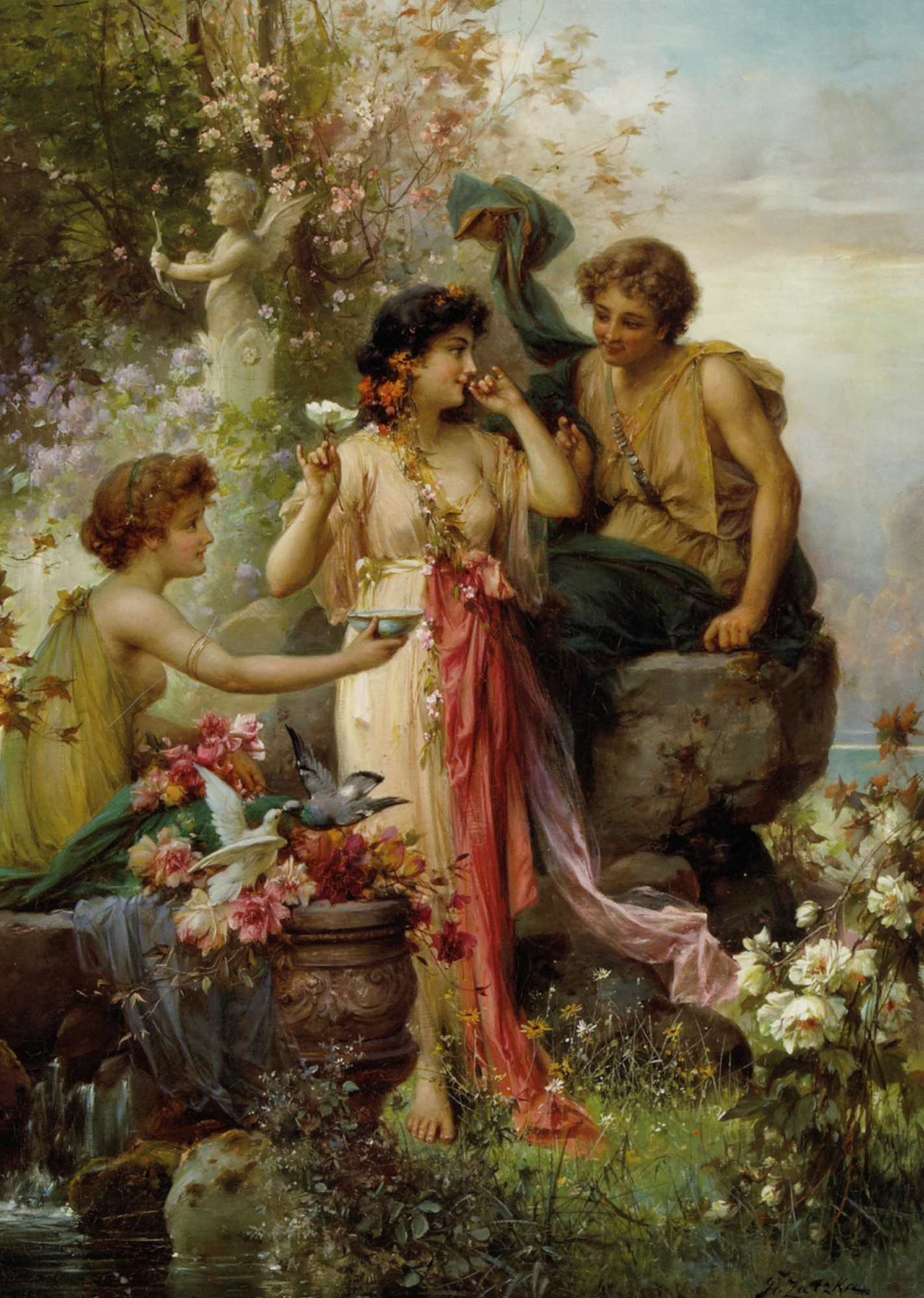 1424x2000 Love Offering Hans Zatzka - Hans Painting