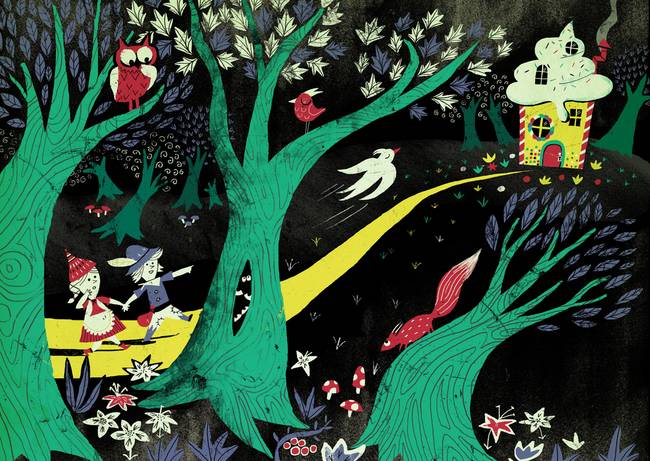 650x461 Hansel And Gretel By Migy Blanco - Hansel And Gretel Painting