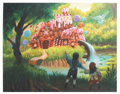 478x375 Paintings - Hansel And Gretel Painting
