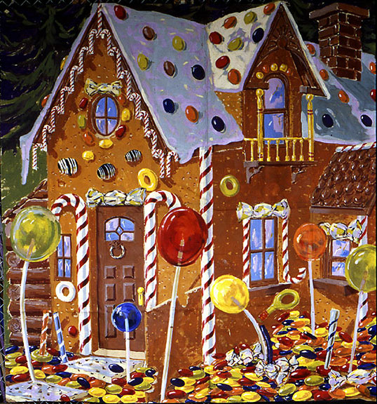 538x576 Art By Ruth Tait - Hansel And Gretel Painting