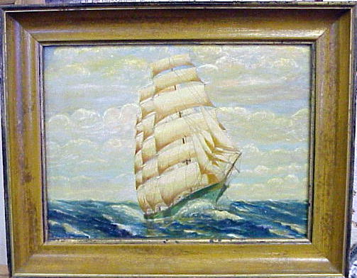 503x392 Harald Hansen Marine Painting Oil On Board For Sale - Hansen Artist Painting