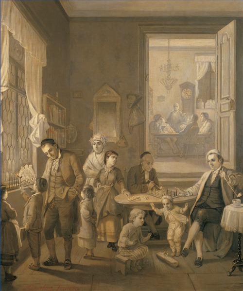 500x599 Explore The Festival Of Lights Through - Hanukkah Painting