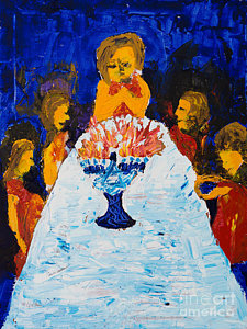 225x300 Hanukkah Paintings - Hanukkah Painting