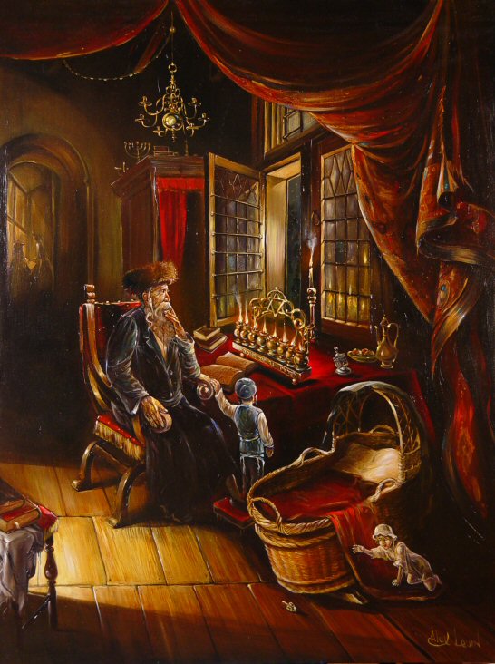 546x732 Alex Levin - Hanukkah Painting
