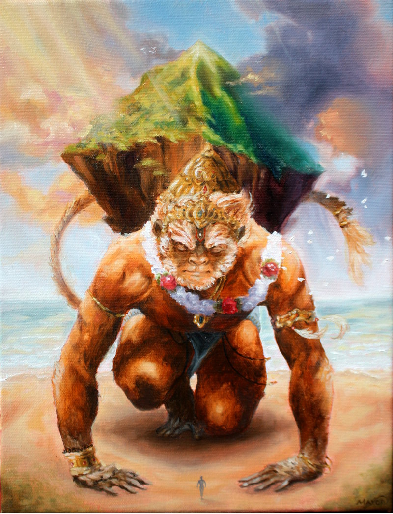 800x1046 Hanuman By Sacra Anima - Hanuman Painting