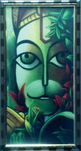 269x500 Hanuman Face Painting, - Hanuman Painting