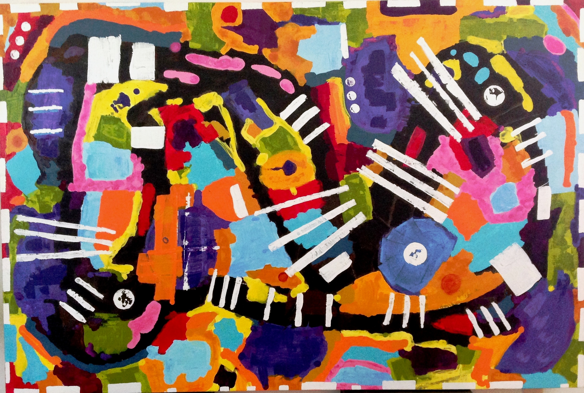 2341x1575 Abstract Art - Happiness Abstract Painting