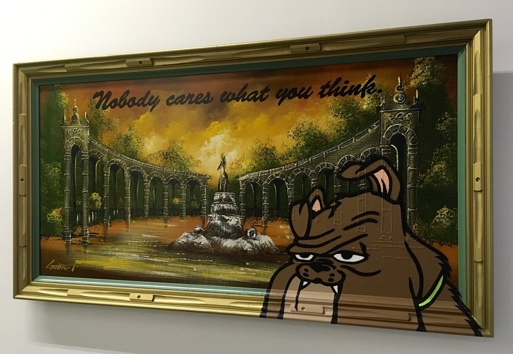 1000x689 Paintings On Paintings Dean Styers - Happiness Is A Choice Painting