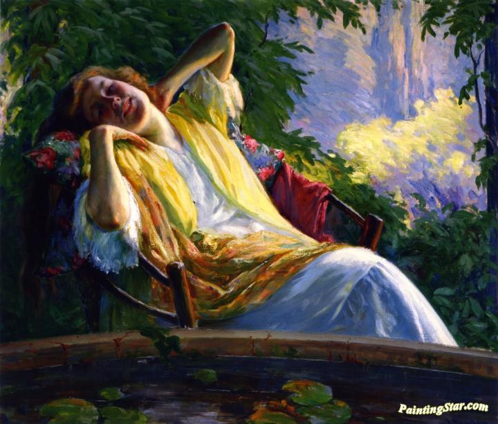 720x612 Happiness Artwork By Jean Mannheim Oil Painting Amp Art Prints - Happiness Painting