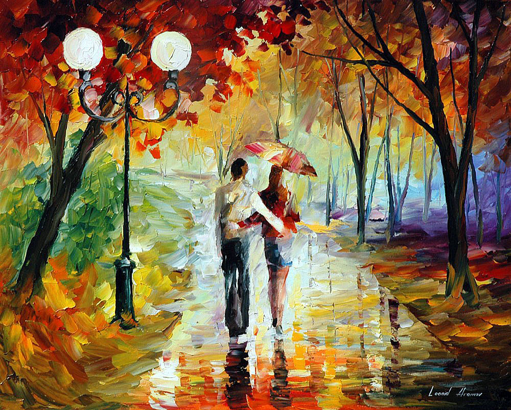 1000x802 Touch Of Happiness Palette Knife Oil Painting On Canvas By - Happiness Painting