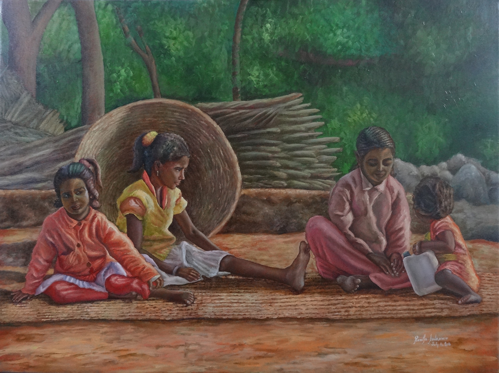 Are the children painting. Happiness in Painting. Your impressions India. My impressions about India.