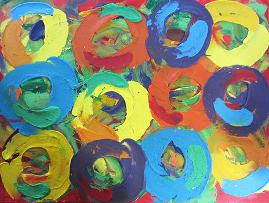 530x400 Modern Abstract Paintings - Happy Abstract Painting