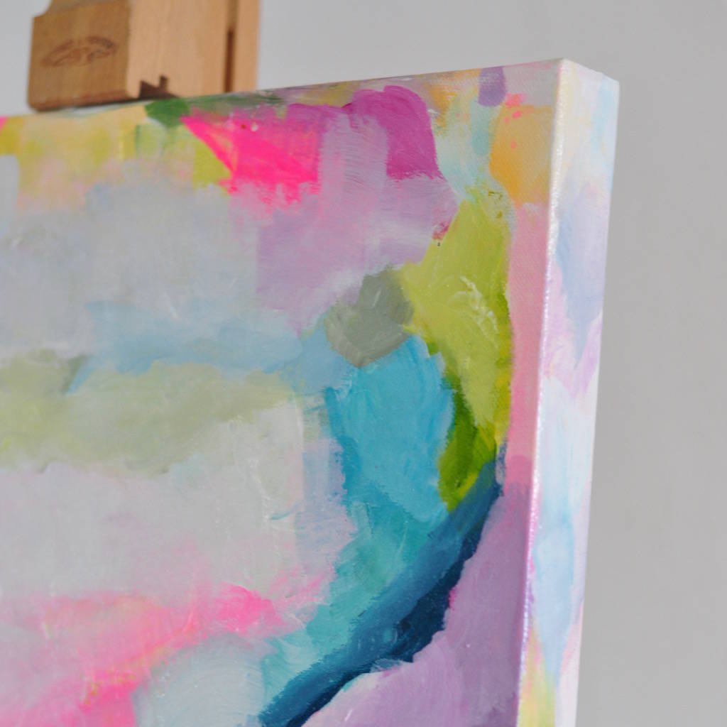 1024x1024 Blink' Colourful Abstract Painting Acrylic On Canvas By Paint Me - Happy Abstract Painting