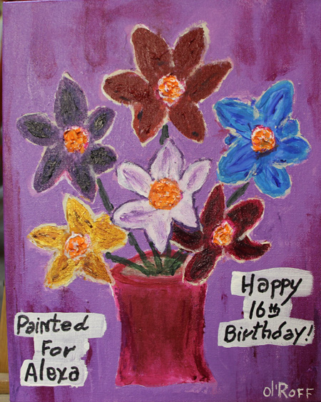 450x564 Welcome To Graves Country Gallery Website - Happy Birthday Canvas Painting