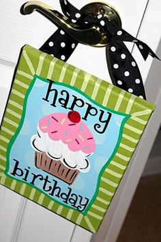 236x353 Birthday Party Decorations Birthday Party Door Hanger Birthday - Happy Birthday Canvas Painting