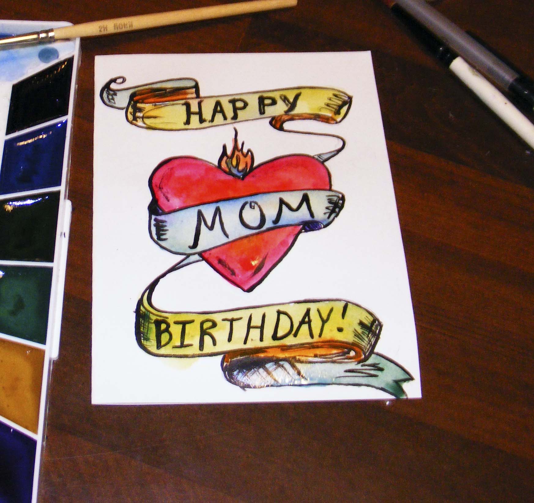 Mom Birthday Card Drawing Ideas