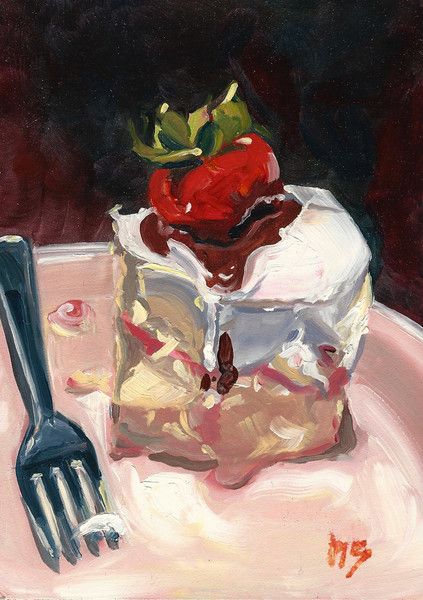 423x600 Happy Birthday Is An Original Oil Painting On Panel By Nikita - Happy Birthday Oil Painting