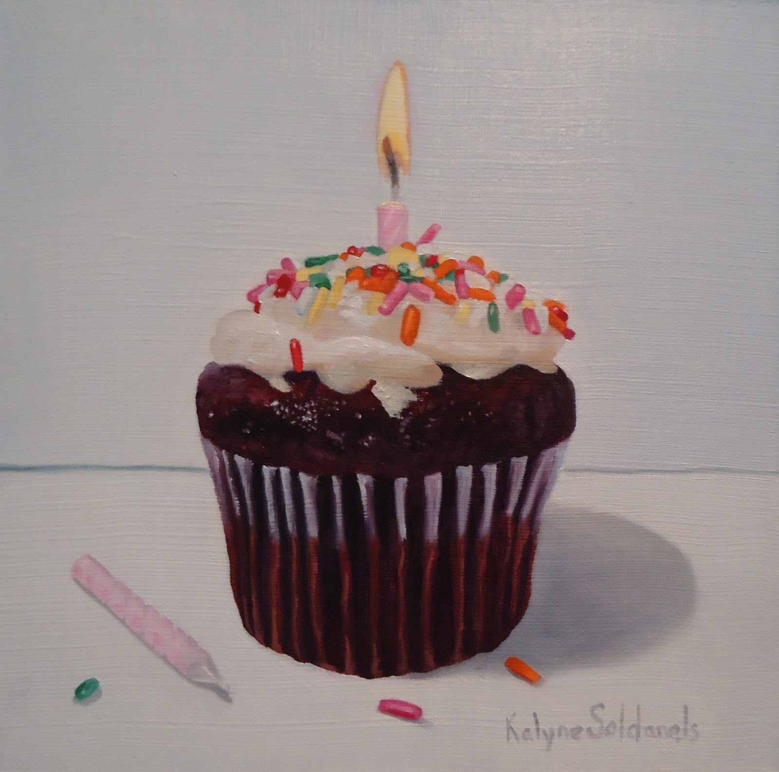 1600x1585 Paintings By Kalyne Soldanels Homemade Happy Birthday - Happy Birthday Oil Painting