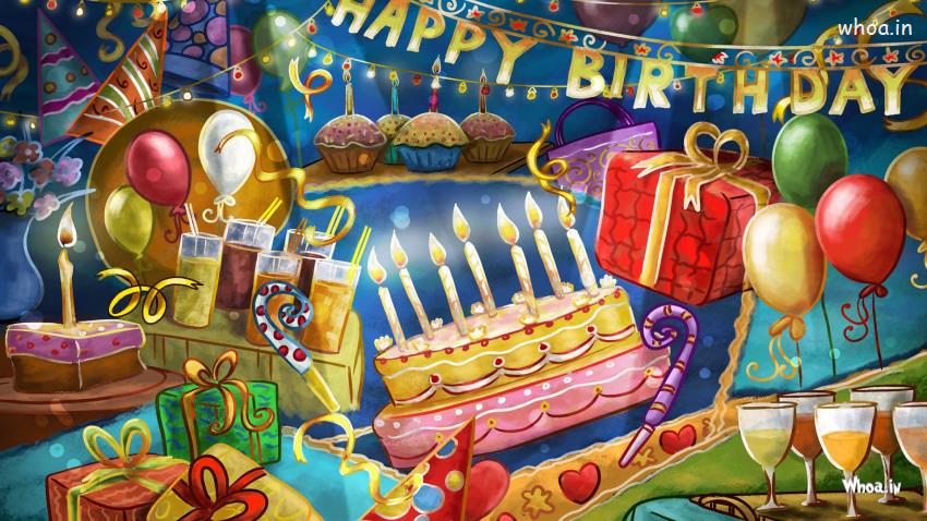 850x478 Happy Birthday Painting Wallpaper - Happy Birthday Painting