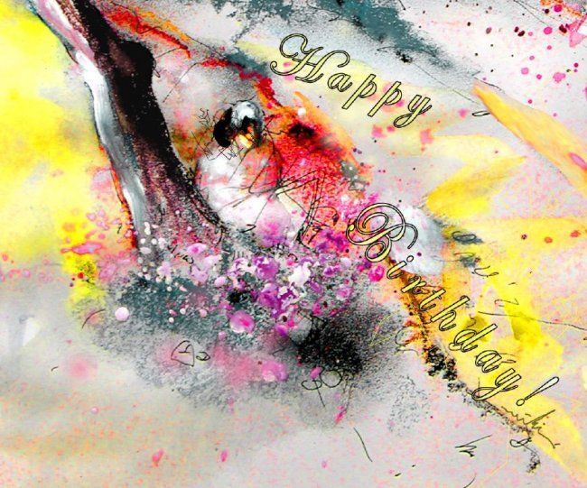 650x541 Happy Birthday (Miki De Goodaboom) - Happy Birthday Painting