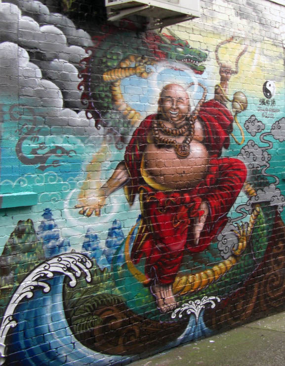 577x740 Laughing Buddha - Happy Buddha Painting